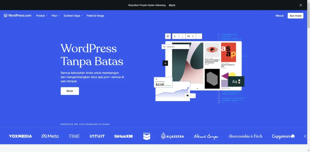 cara membuat website di wordpress