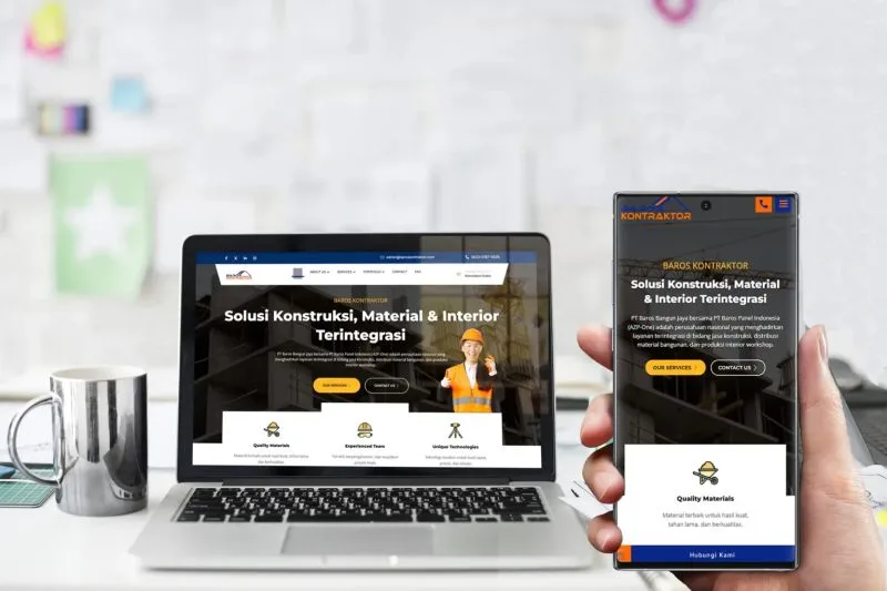 jasa pembuatan website perusahaan kontraktor