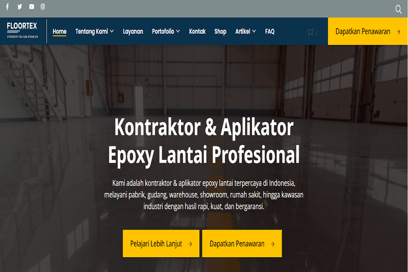 pembuatan website kontraktor epoxy lantai