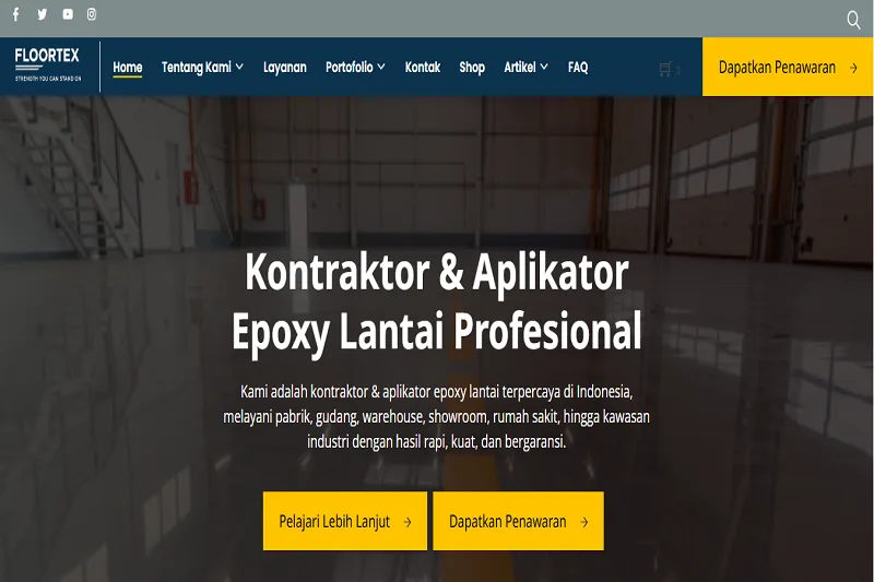 pembuatan website kontraktor epoxy lantai