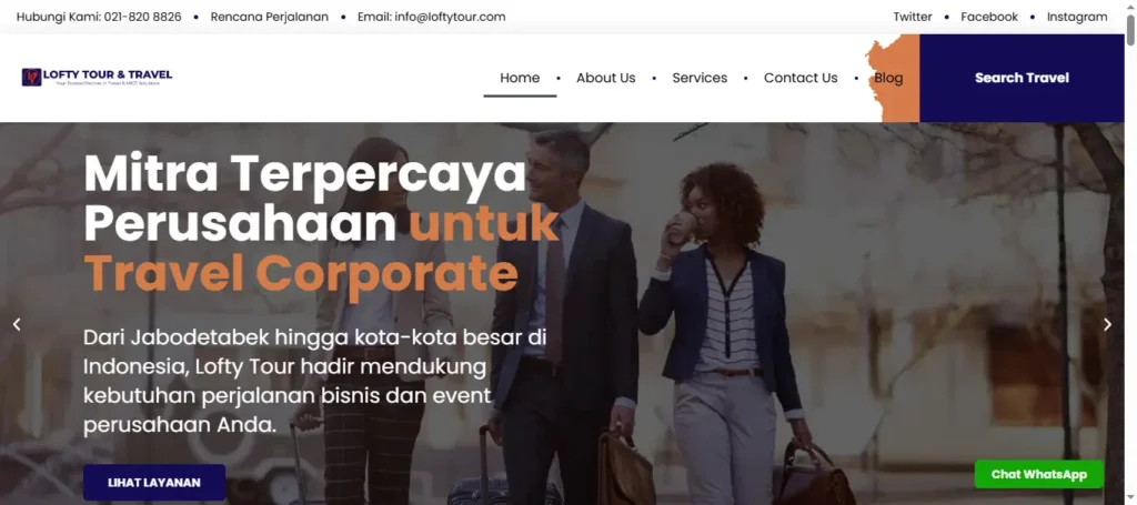 Pembuatan Website Lofty Tour