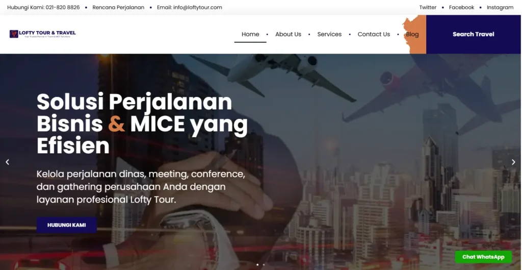 Website Tour & travel