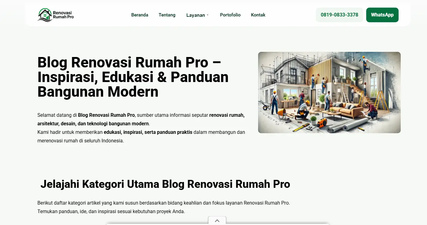 Website Renovasi Rumah Pro Interior