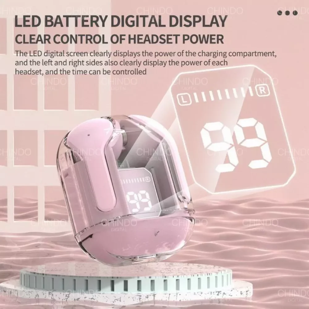 Wireless Earphone Headset Bluetooth TWS with MIC Stereo Handset Earbud Wireless Henset - Gambar 8