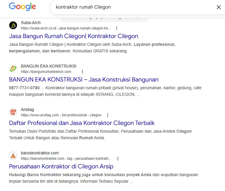kontraktor rumah Cilegon - Penelusuran Google