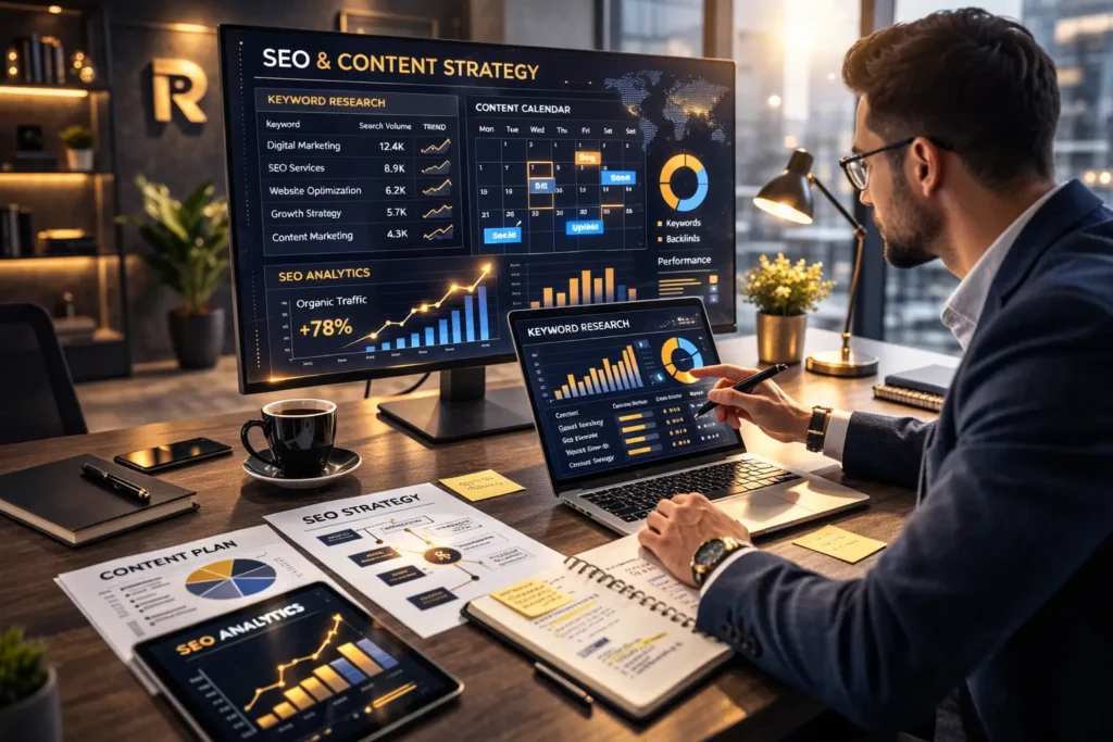 perencanaan strategi konten SEO untuk website bisnis