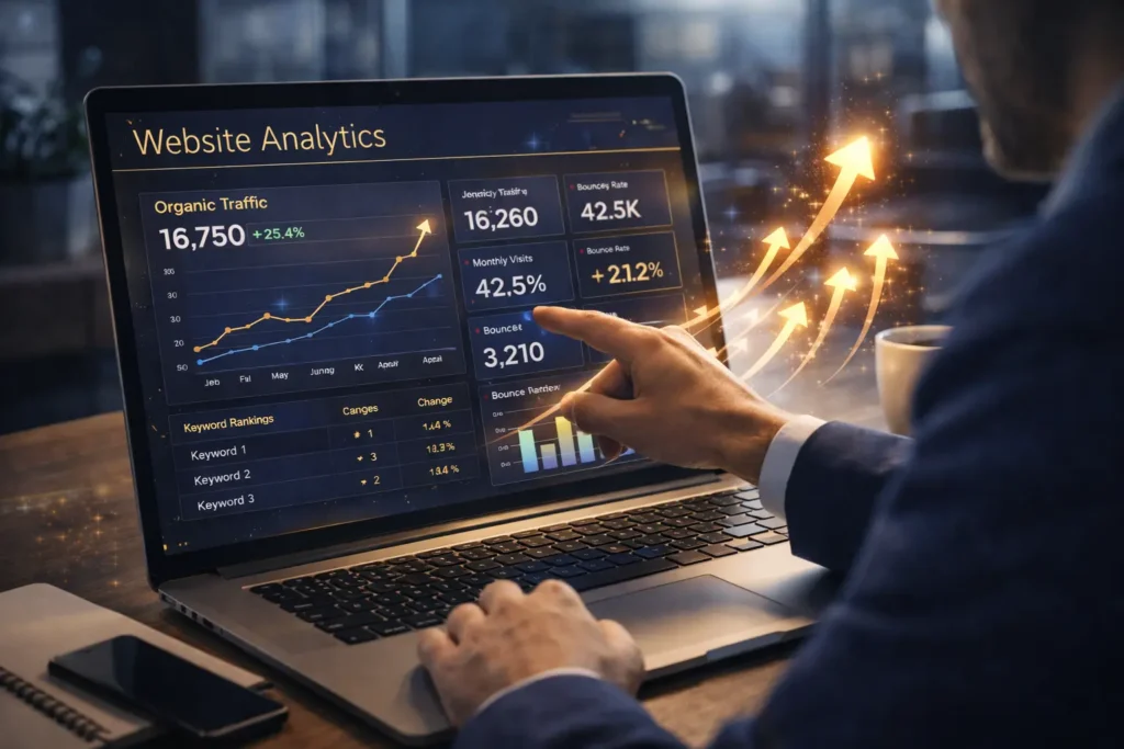 pertumbuhan traffic website dari strategi SEO