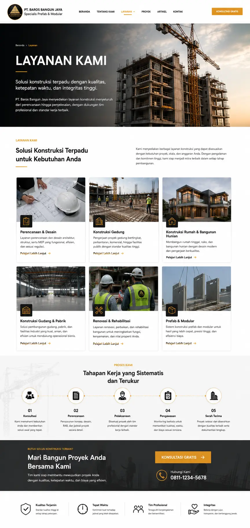 Halaman Layanan Baros Kontraktor