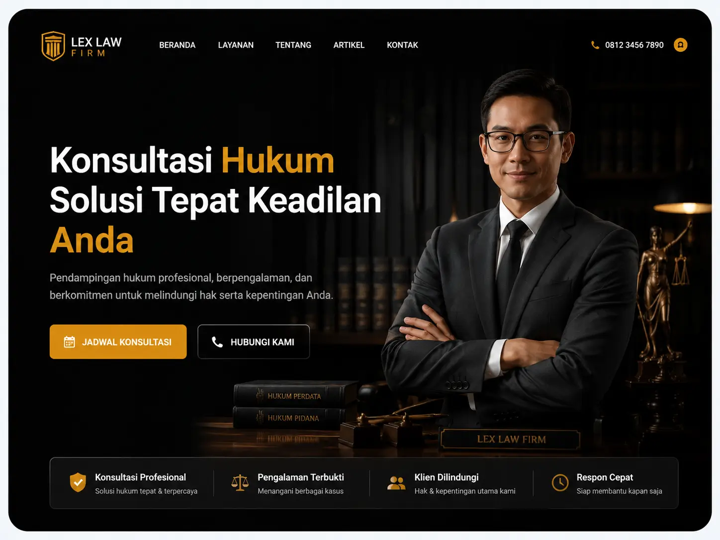 Landing Page Hukum