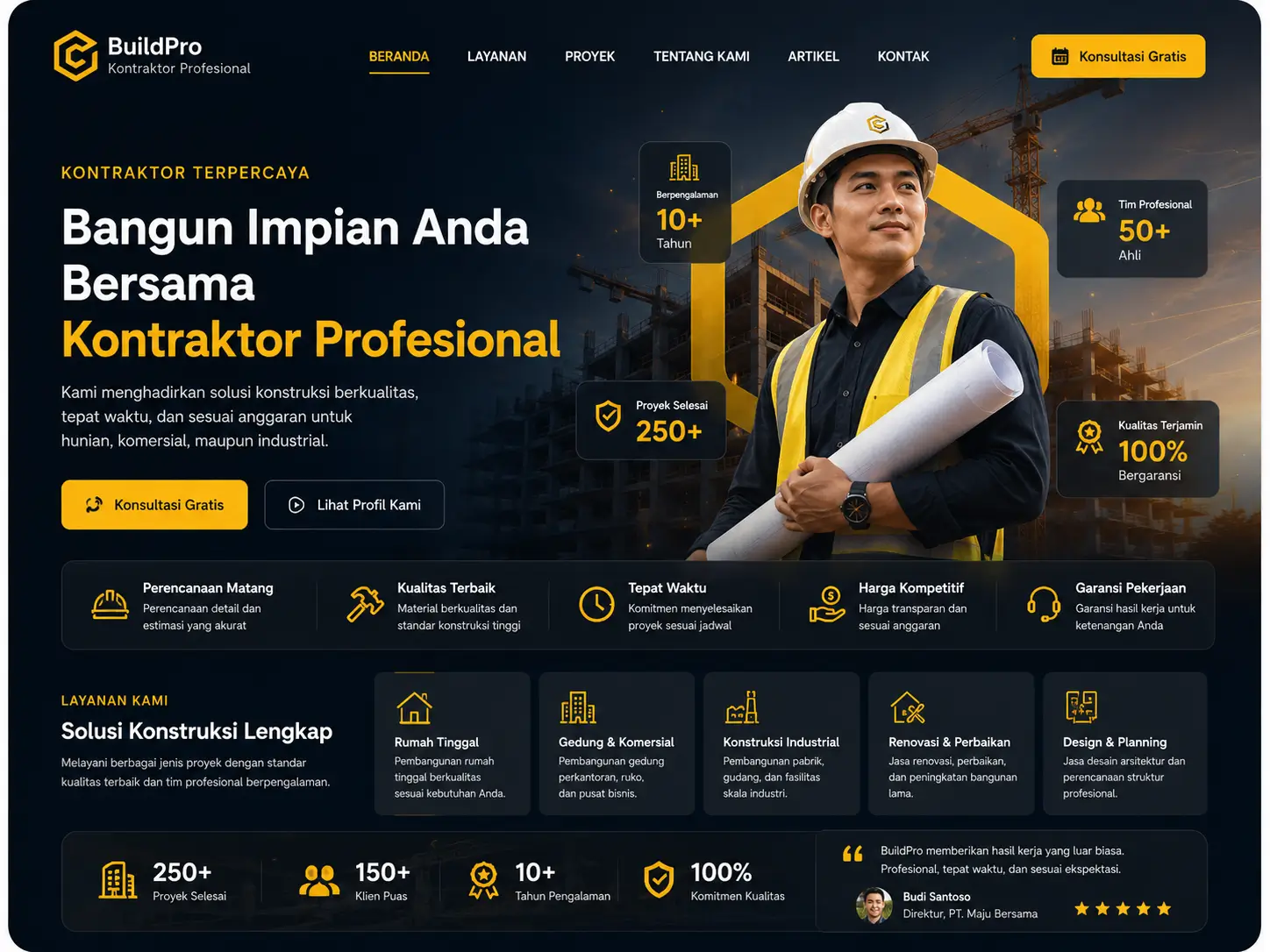 Landing Page Kontraktor