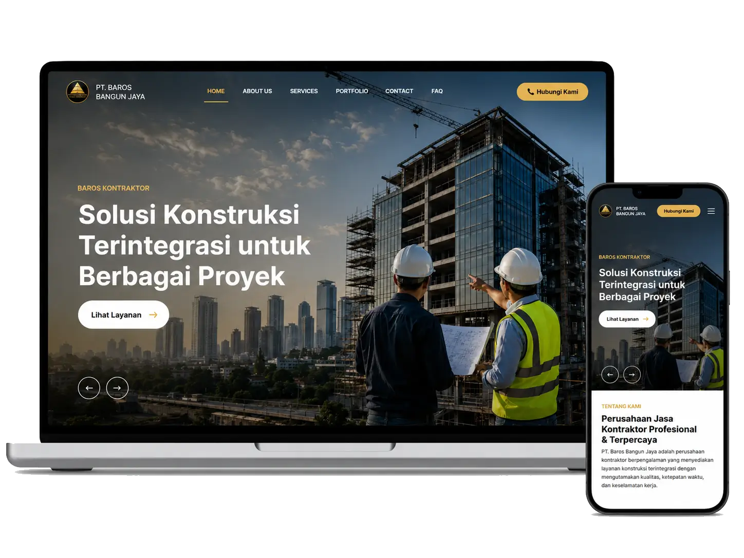 Mockup Laptop Baros Kontraktor