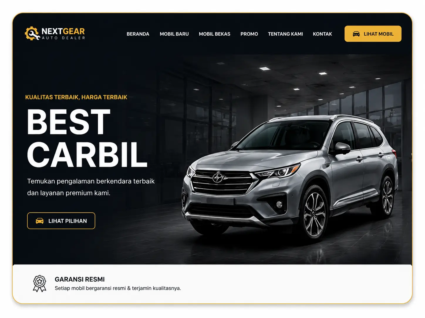 Website Showroom Mobil