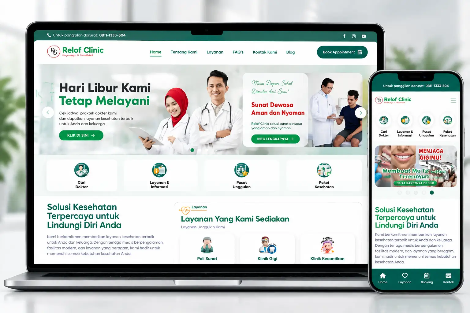 Portfolio website Relof Clinic