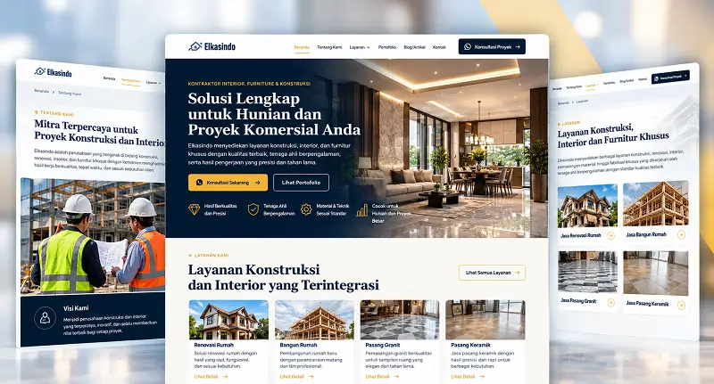 Contoh desain website Elkasindo