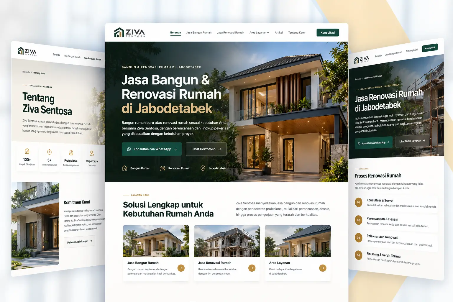 Contoh desain website Ziva Sentosa