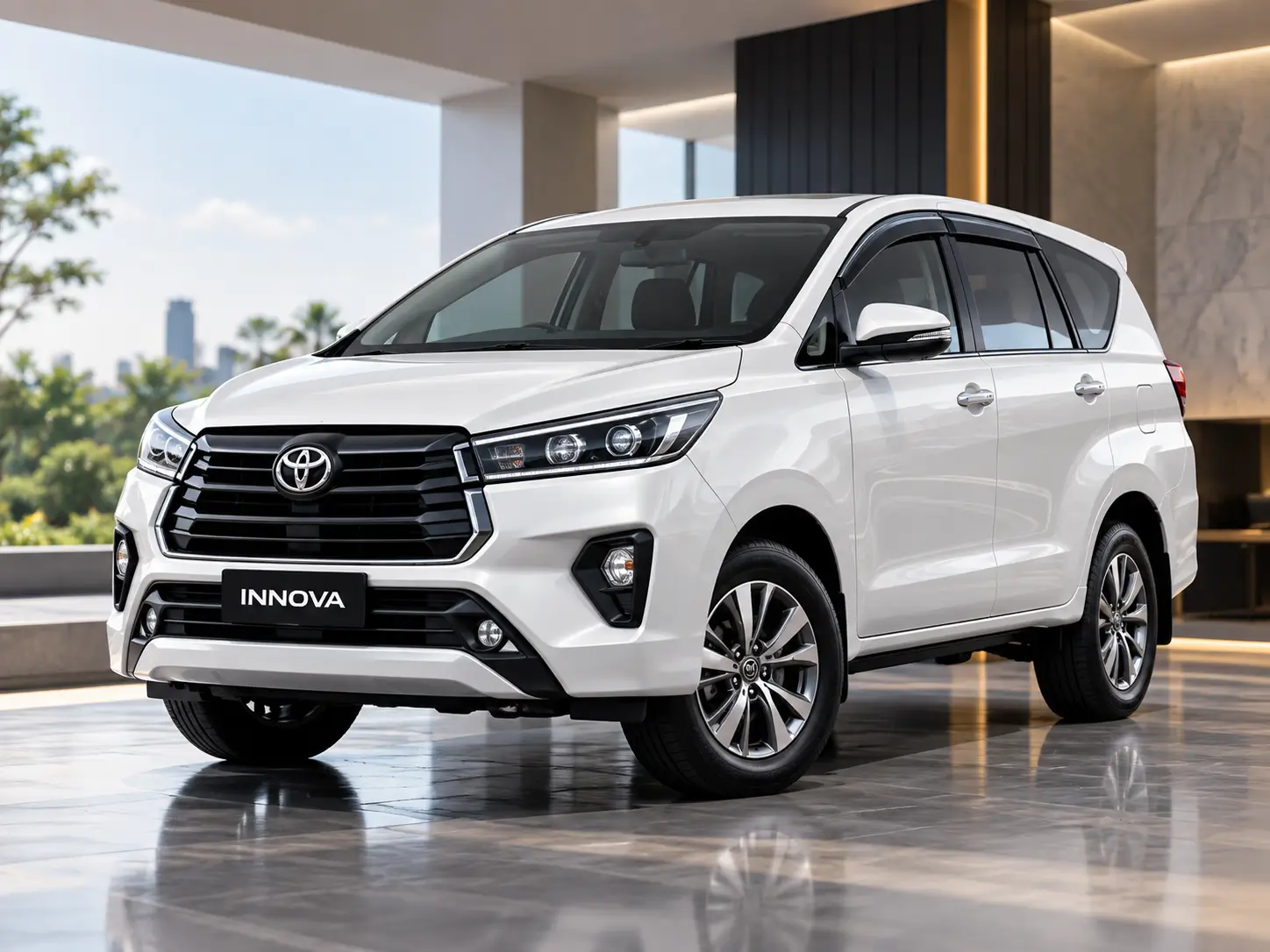 Ilustrasi kendaraan MPV untuk katalog website sales mobil