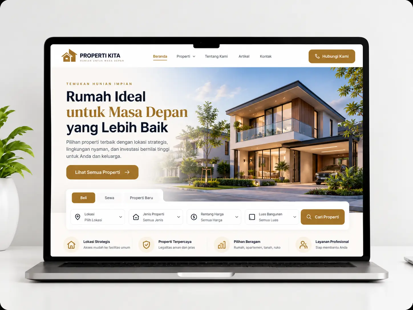 Ilustrasi website properti